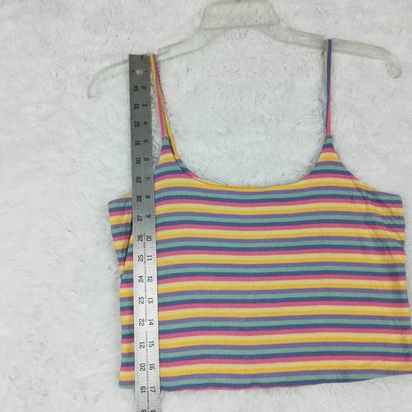 Bp. Womens Camisole Cami Top Multicolor Striped Sleeveless Stretch M New - Picture 4 of 8